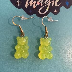 Yellow gummy bear earrings